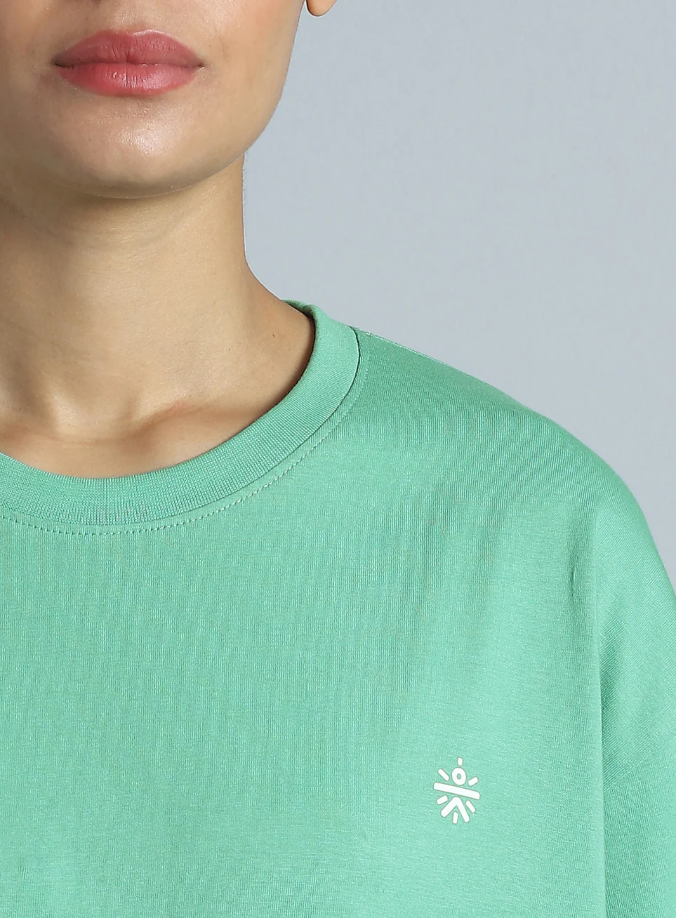 Women's Green Back Print Oversized Fit T-shirt - Image 7