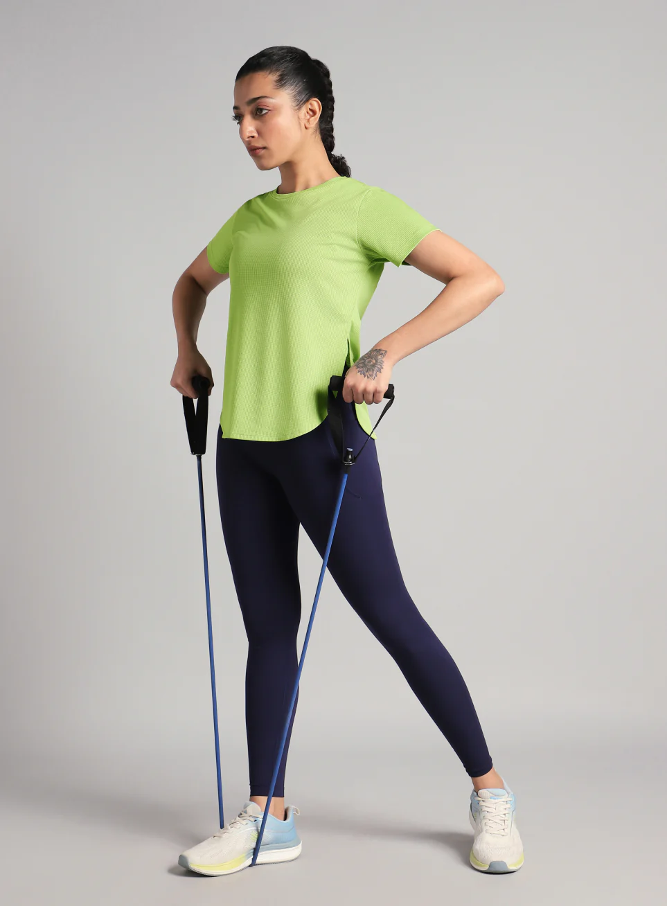 Women's Green Core Training Longline T-shirt - Image 3