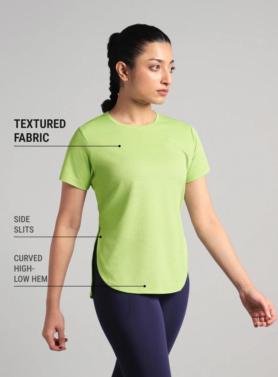 Women's Green Core Training Longline T-shirt - Image 5