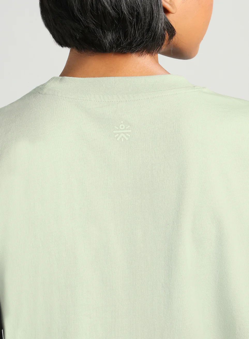 Women's Green Flow Side Tie Up Relaxed fit T-shirt - Image 8