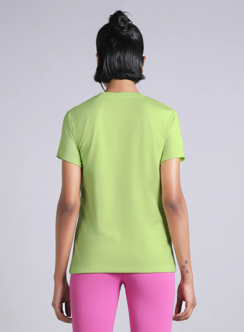 Women's Green Graphic Play Performance T-shirt - Image 6