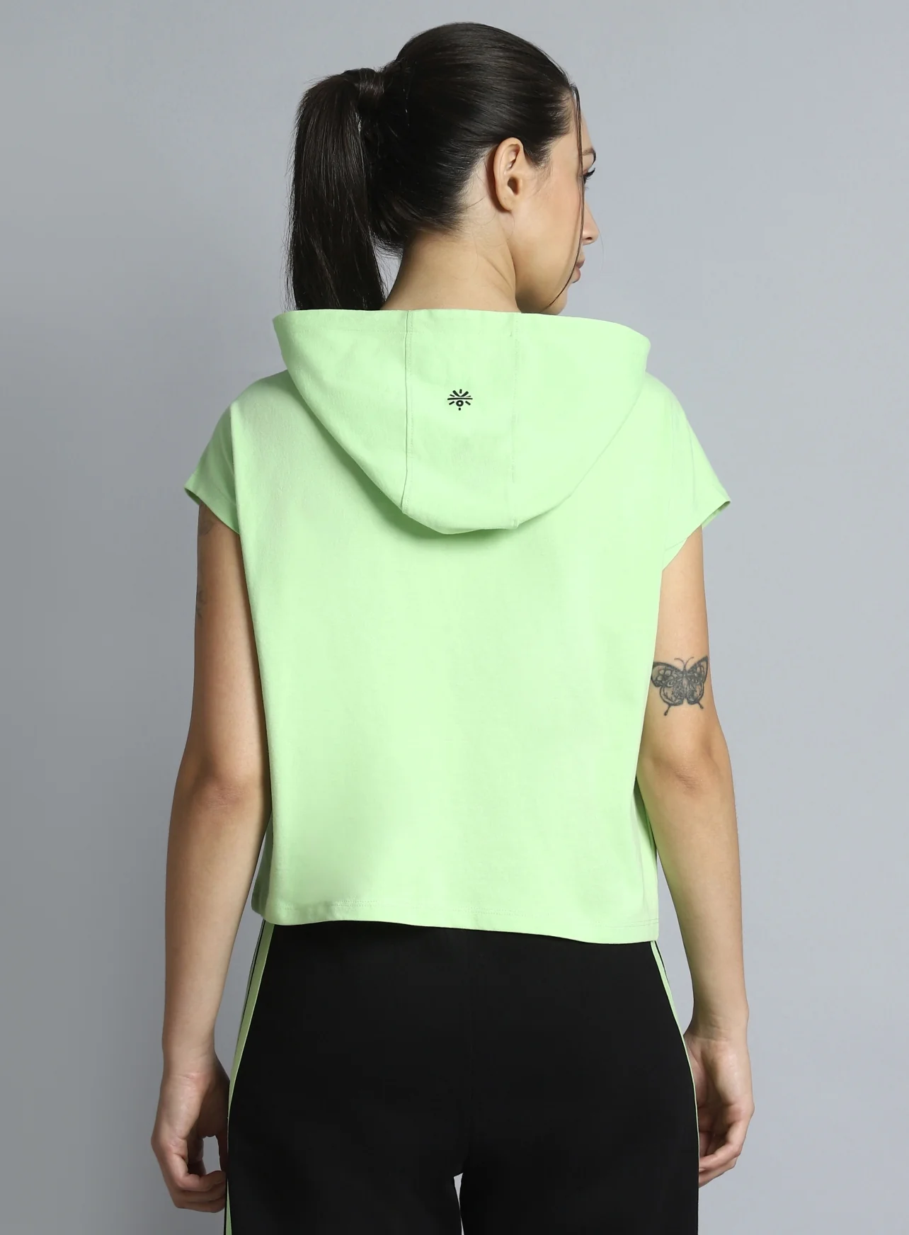 Women's Green Move it Boxy fit Hoodie Top - Image 6