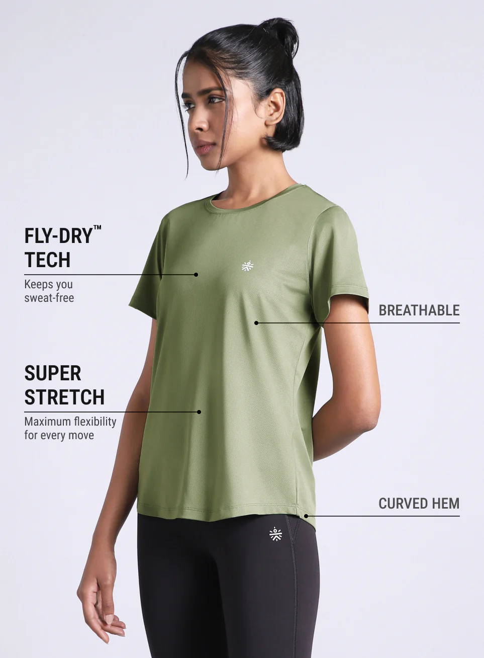 Women's Green Must Have Workout T-shirt - Image 5