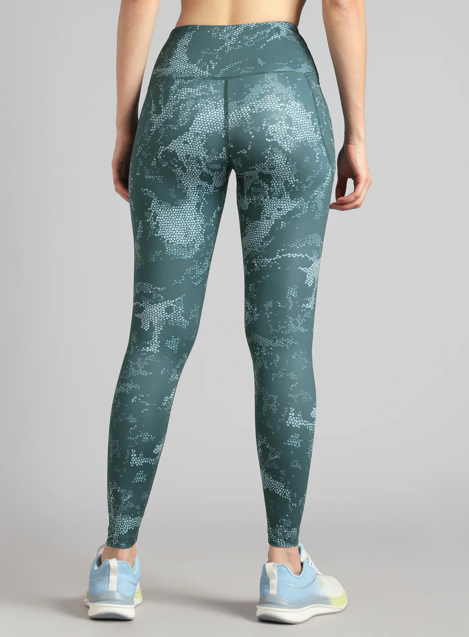 Women's Green Printed Train All Day COMFlex Tights - Image 6