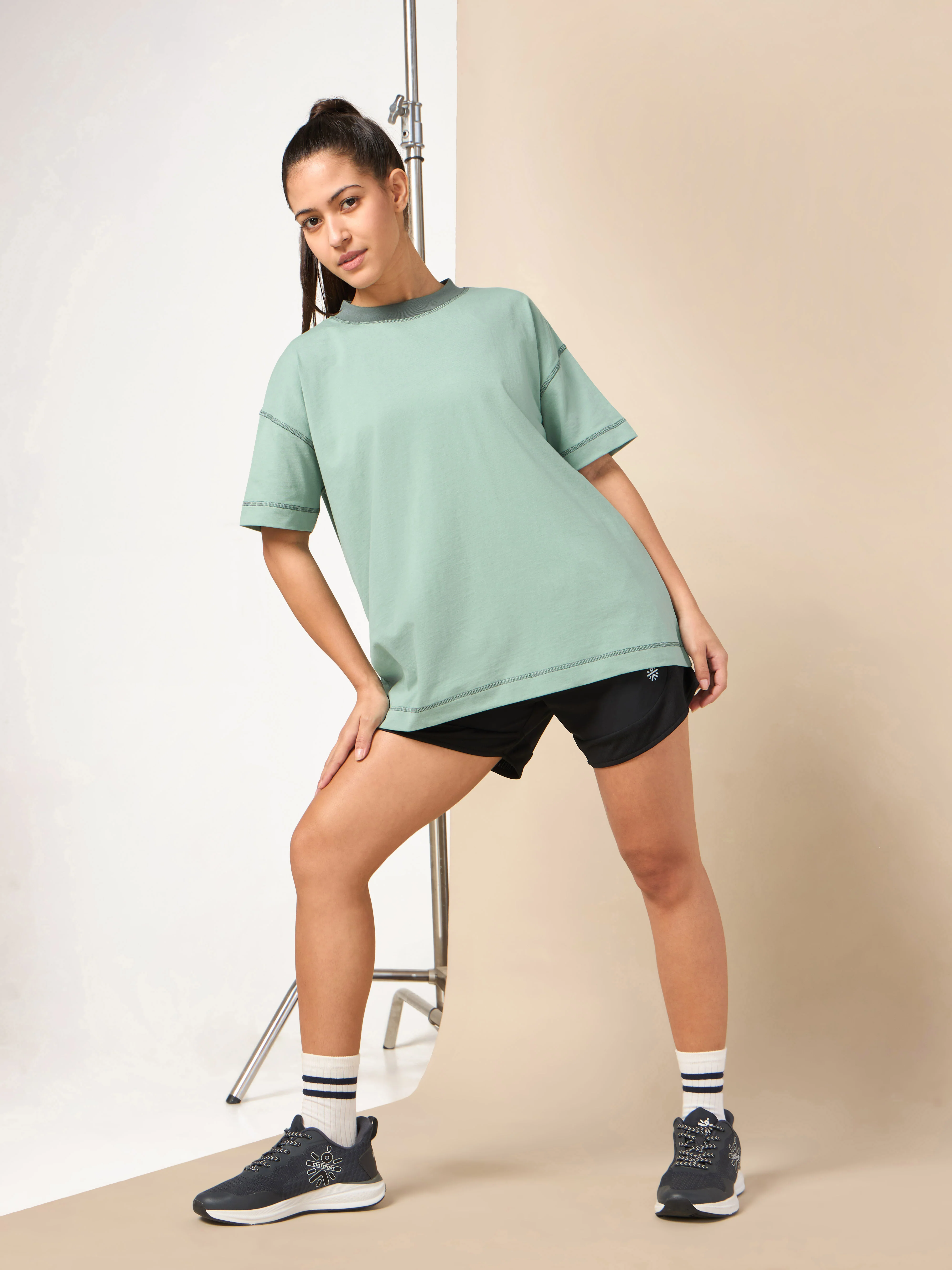 Women's Green Relaxed Lounge T-shirt - Image 2