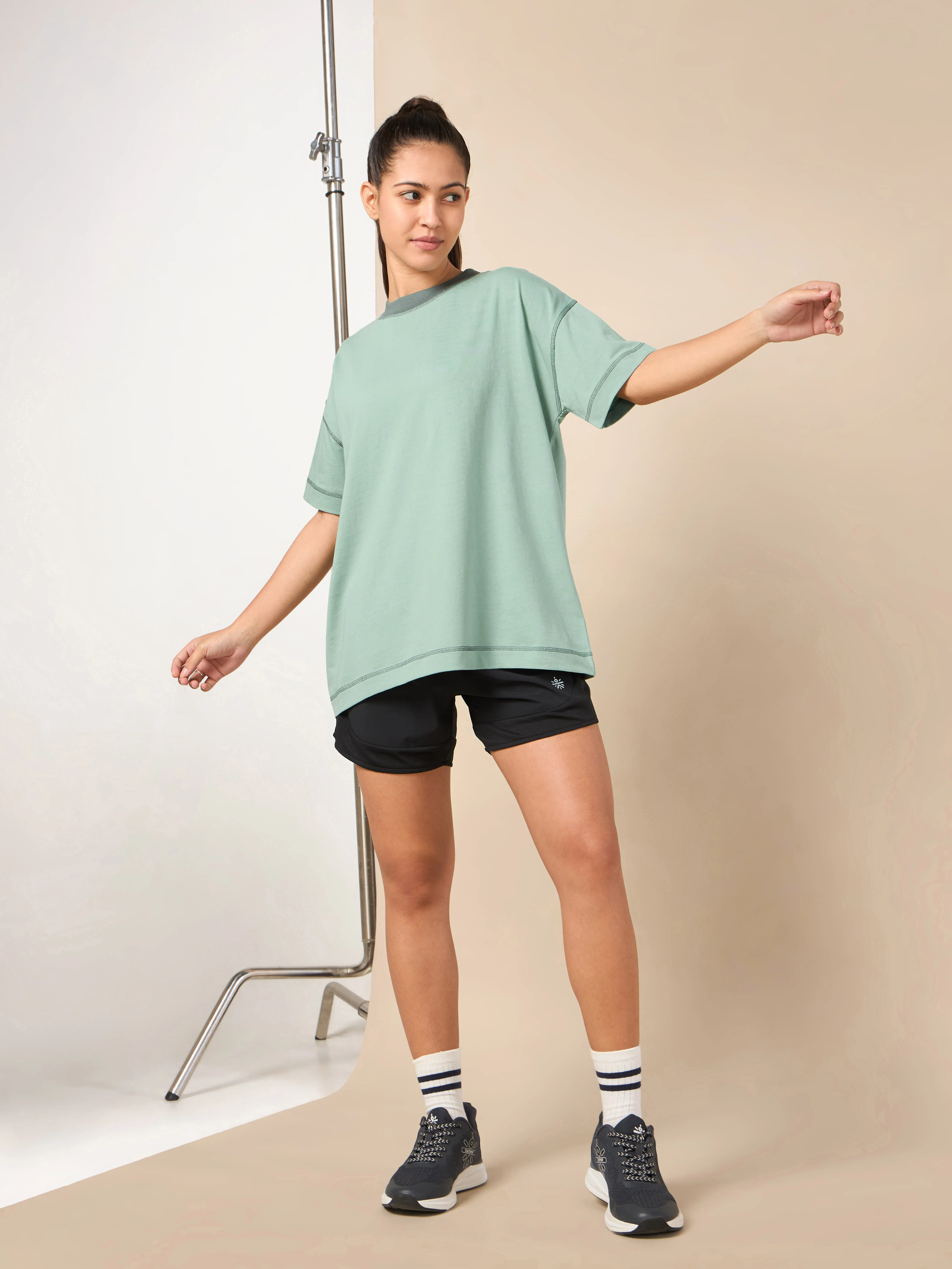 Women's Green Relaxed Lounge T-shirt - Image 3