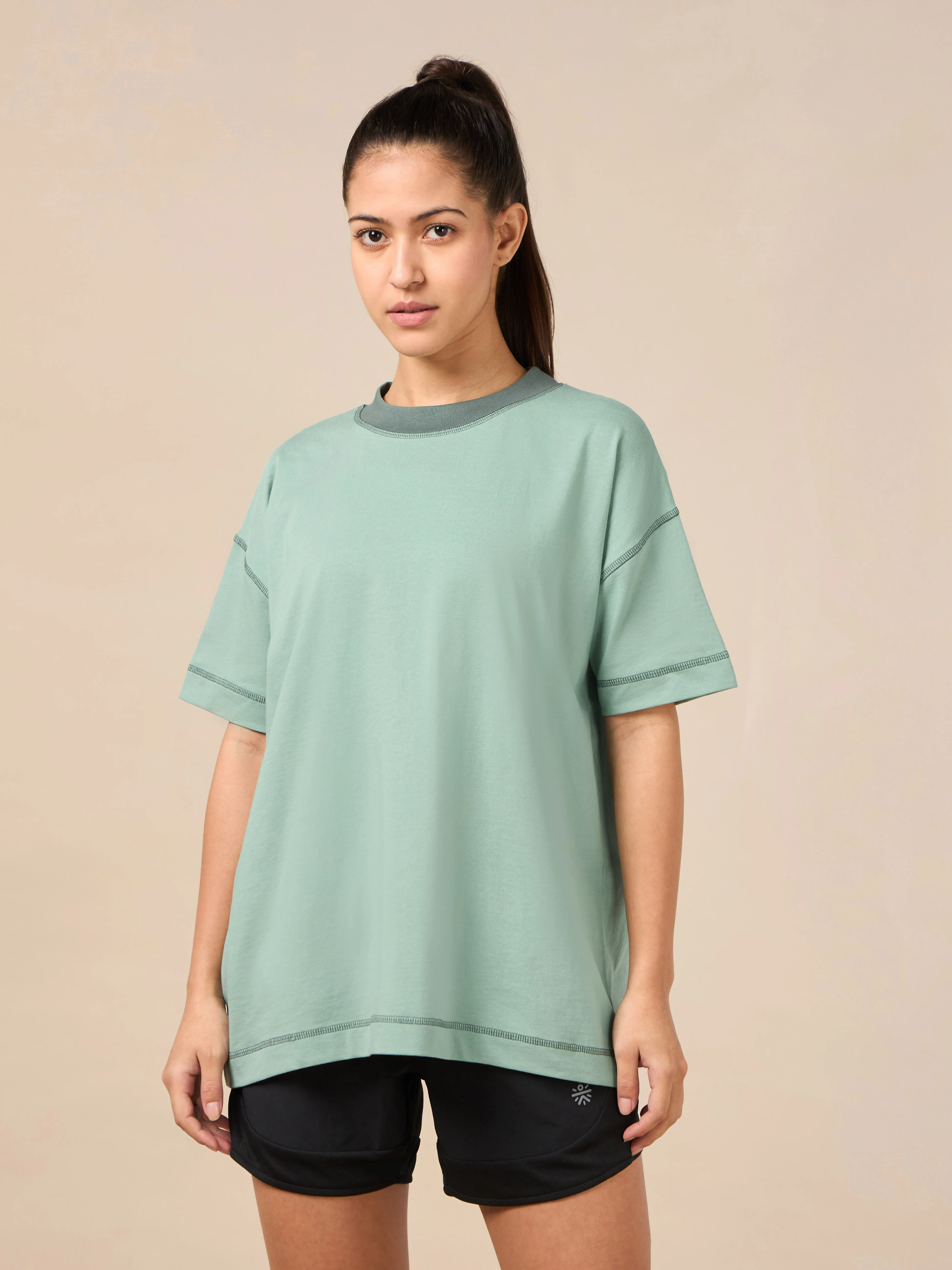 Women's Green Relaxed Lounge T-shirt - Image 4