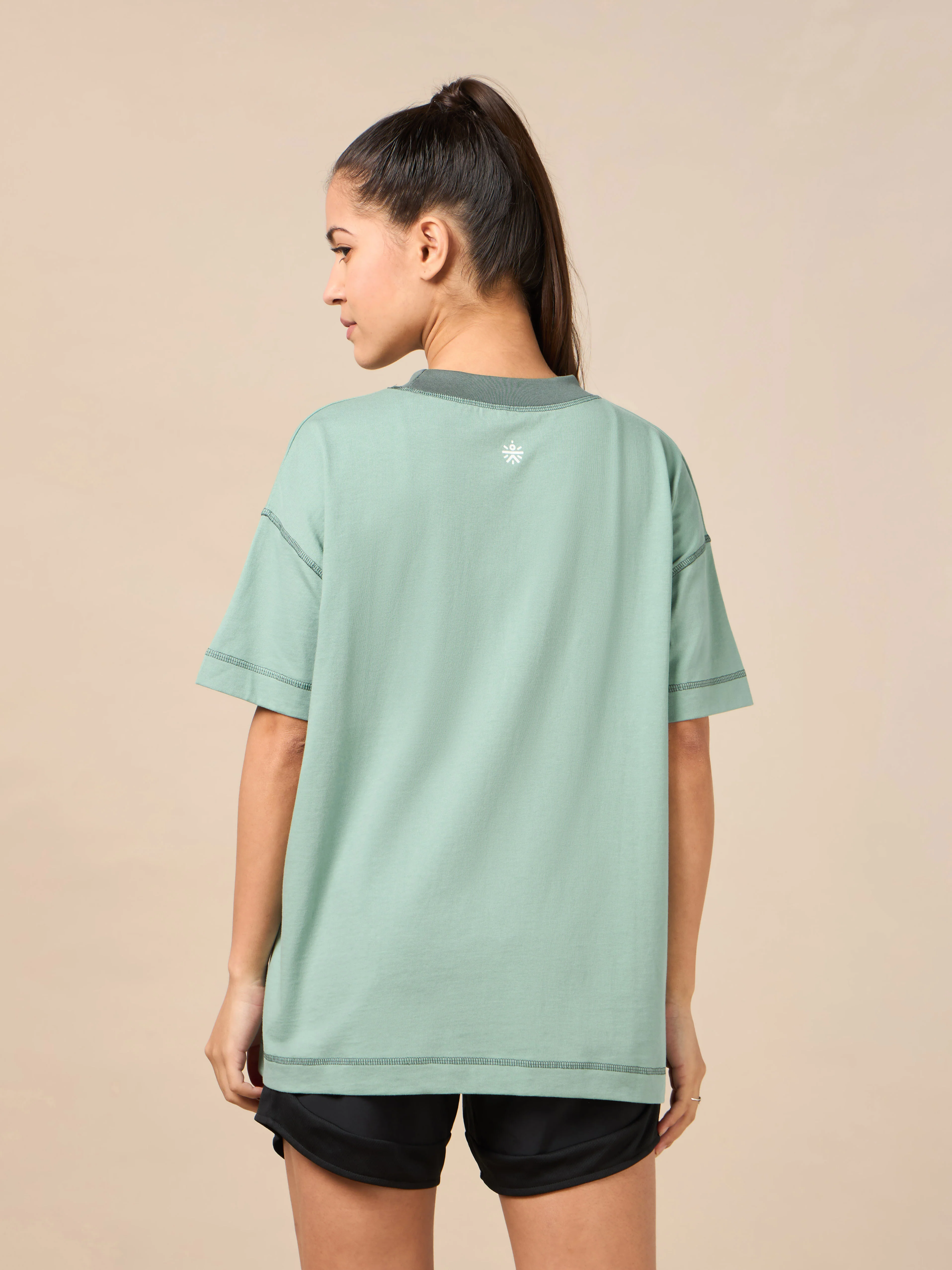 Women's Green Relaxed Lounge T-shirt - Image 6