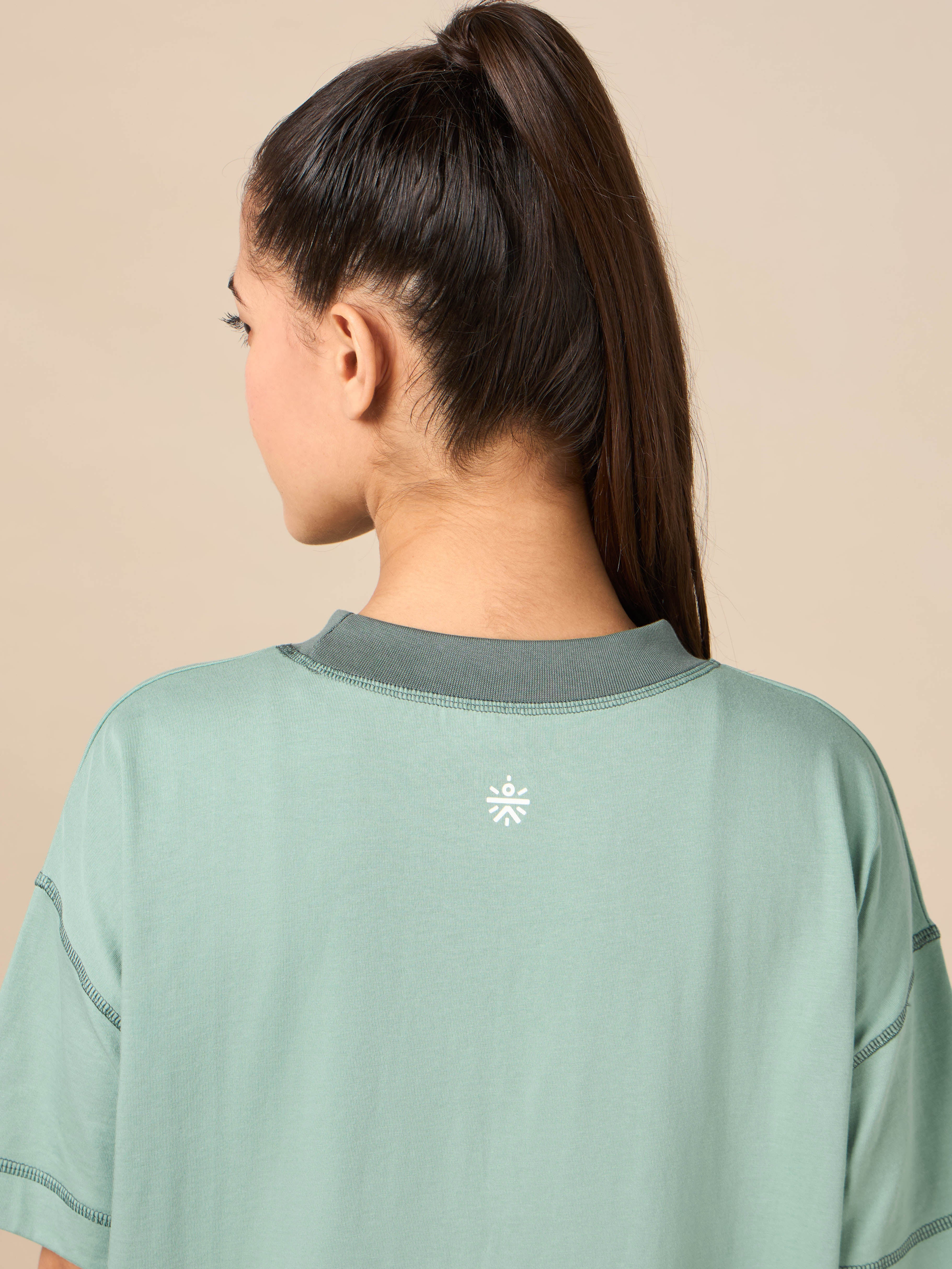 Women's Green Relaxed Lounge T-shirt - Image 8