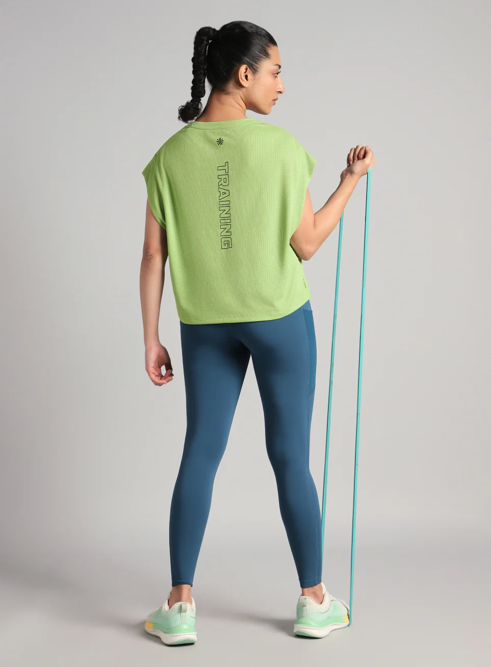 Women's Green Sculpt Muscle T- shirt - Image 3