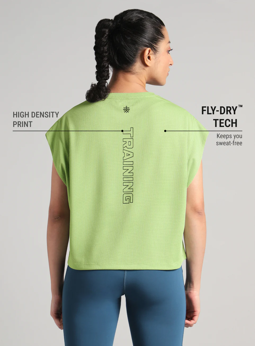 Women's Green Sculpt Muscle T- shirt - Image 6