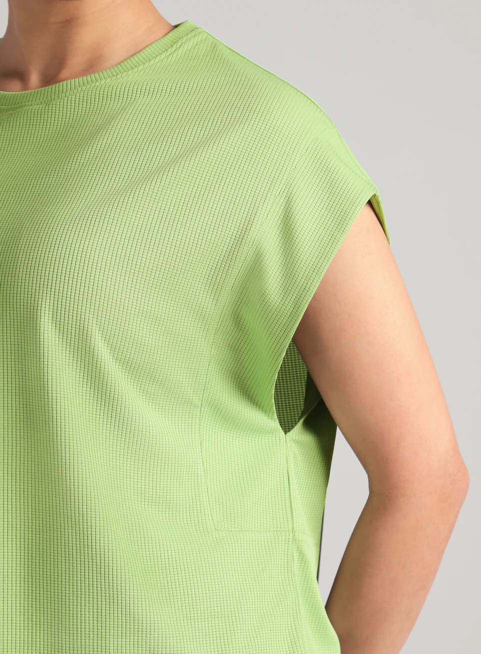 Women's Green Sculpt Muscle T- shirt - Image 8