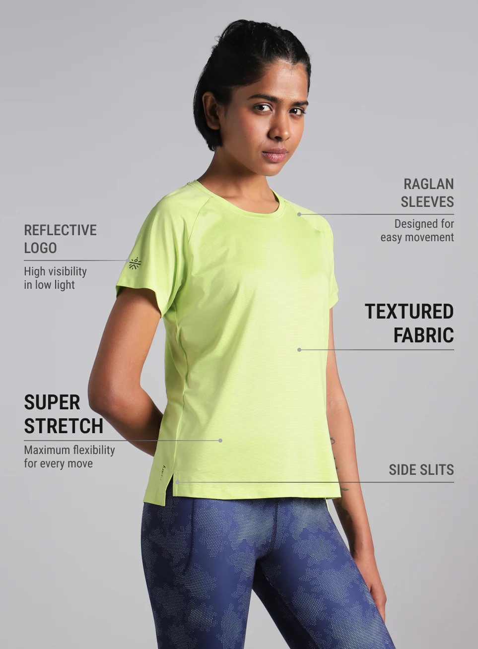 Women's Green Swift Runner Tee - Image 5