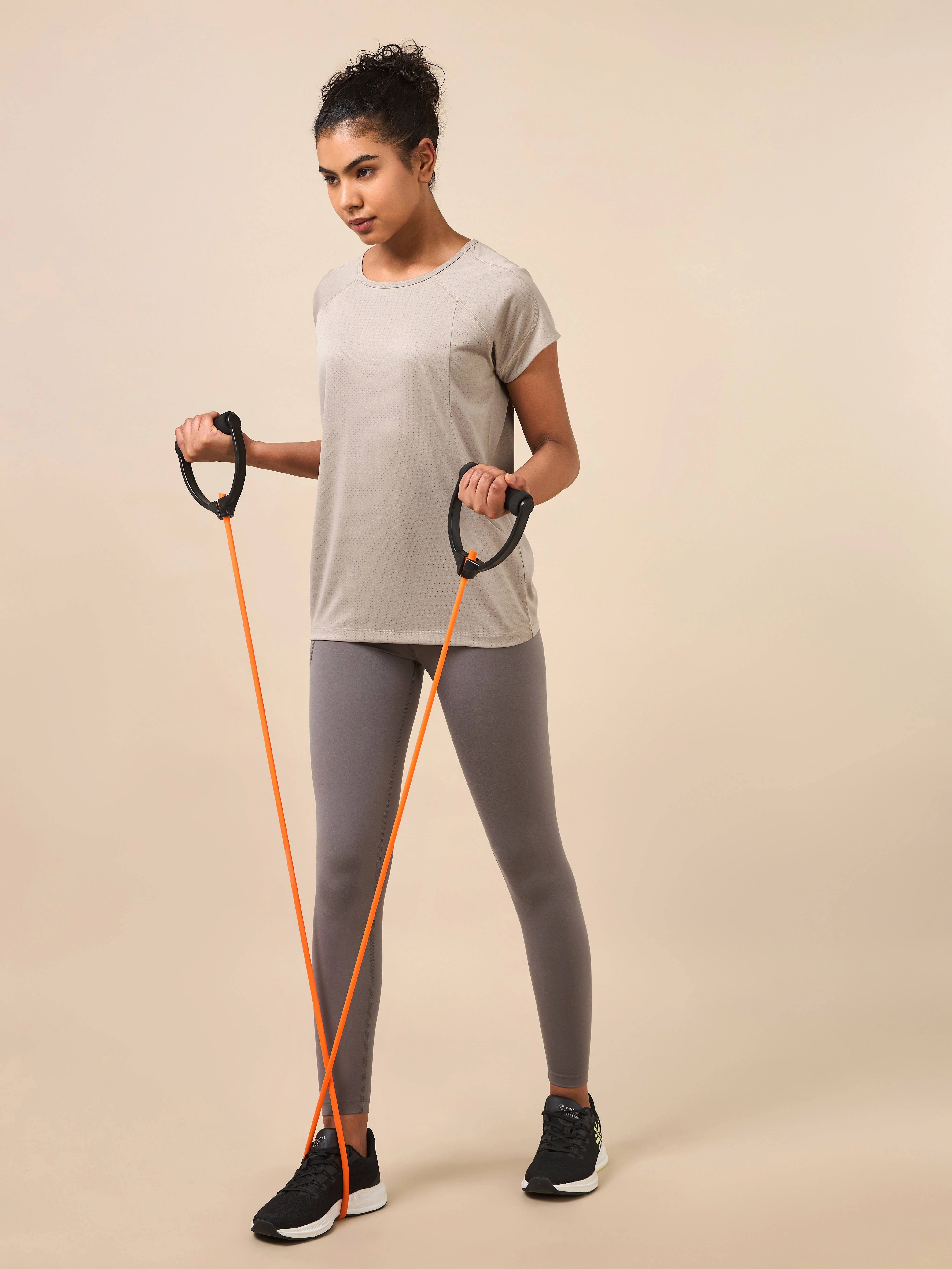 Women's Beige Synergy Performance Top - Image 2