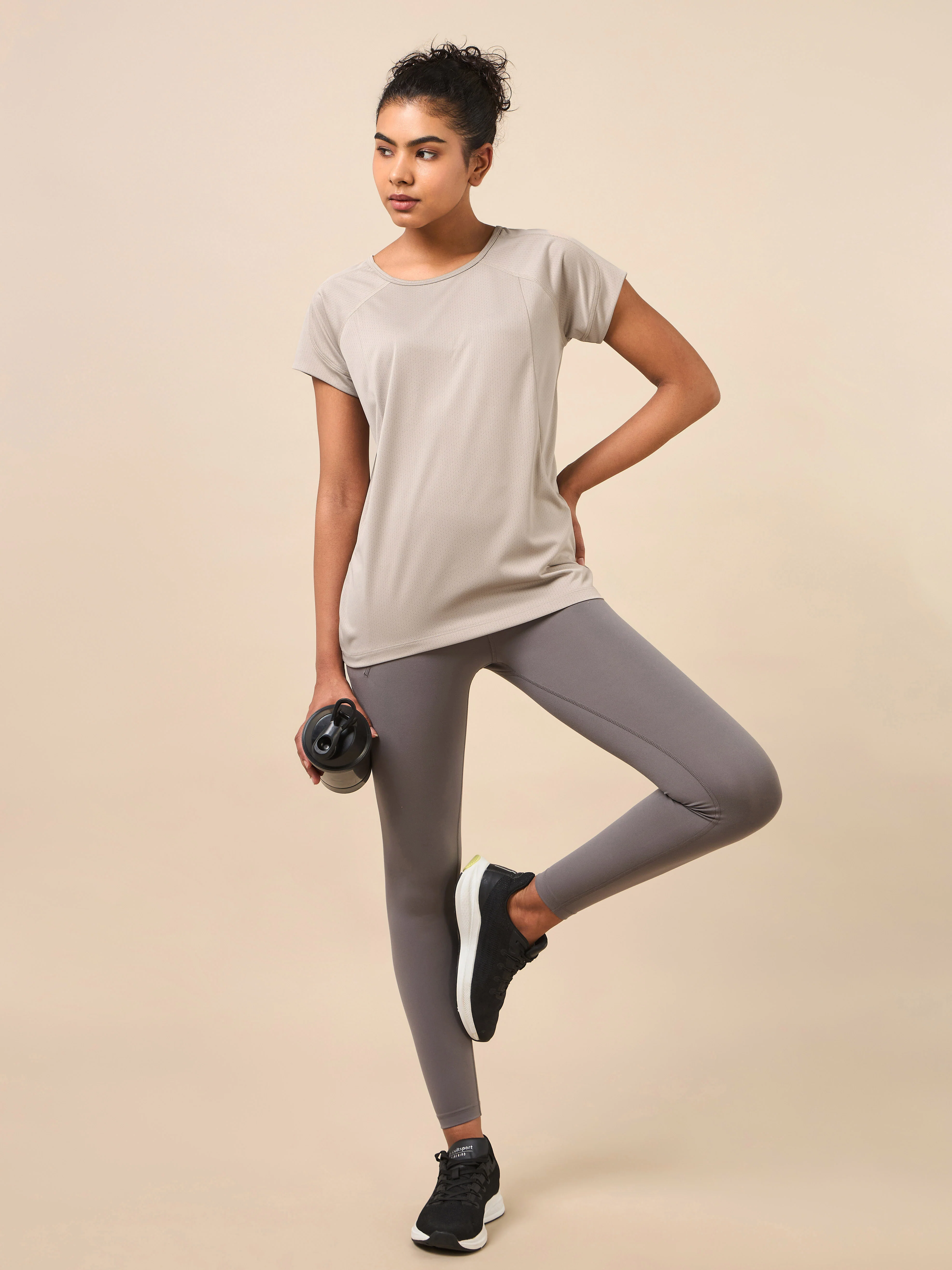 Women's Beige Synergy Performance Top - Image 3