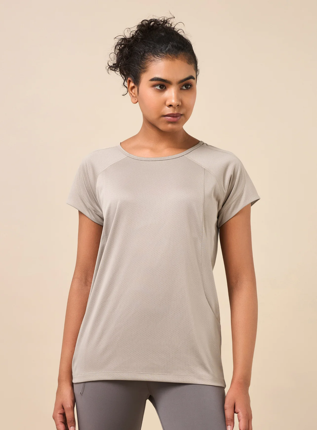 Women's Beige Synergy Performance Top - Image 4