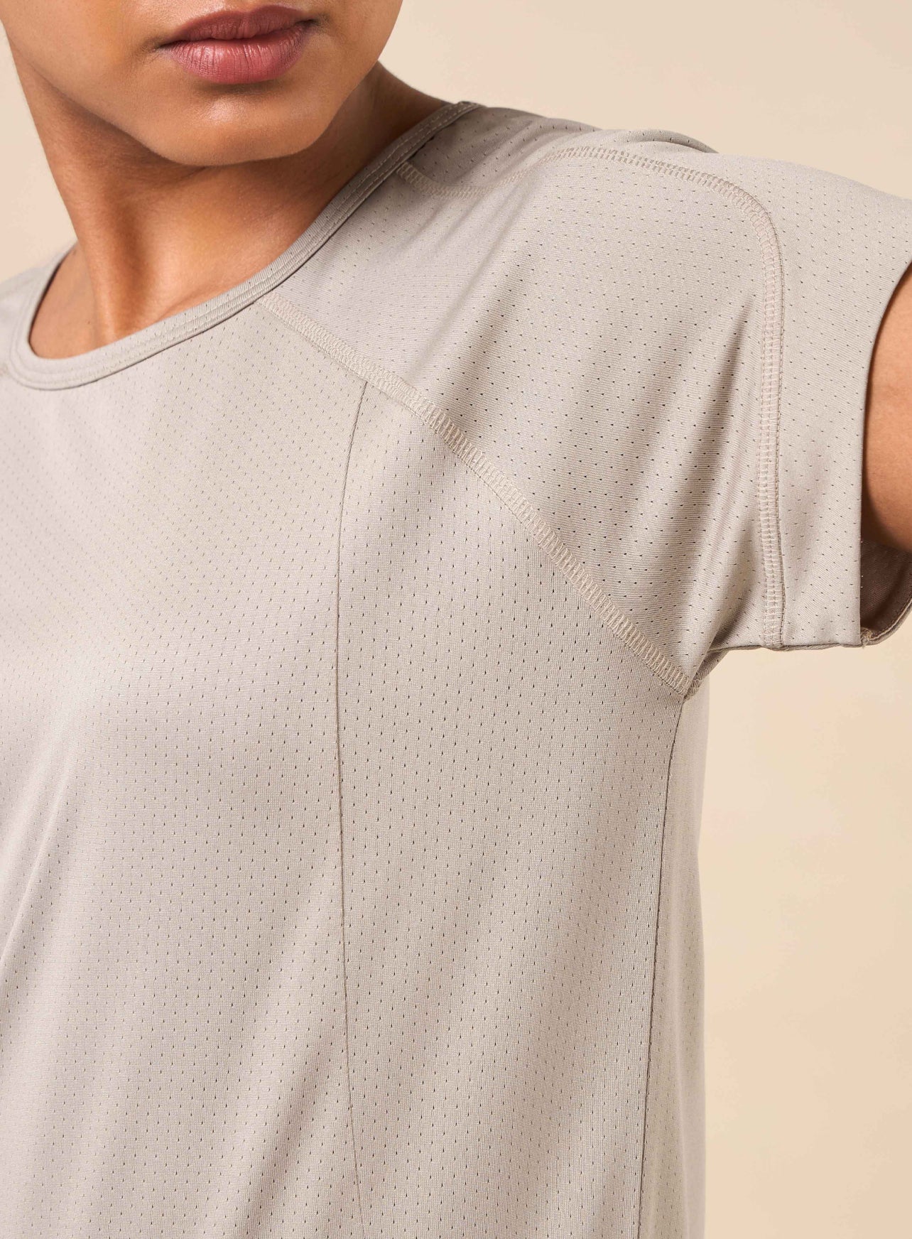 Women's Beige Synergy Performance Top - Image 7
