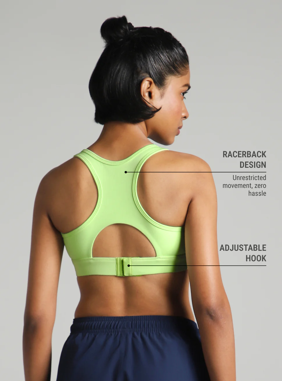 Women's Green True Strength High Support Sports Bra - Image 6
