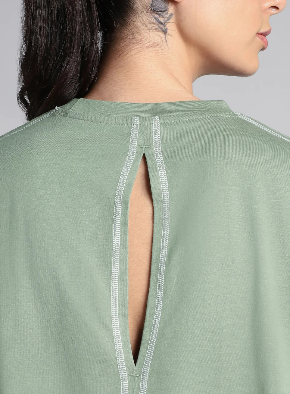 Women's Green Unity Boxy Crop Fit Top - Image 7