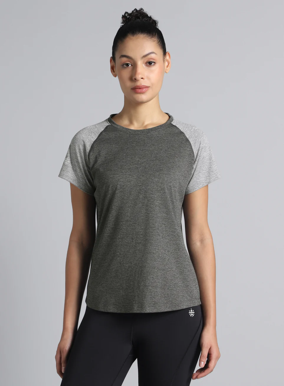 Women's Grey Active COMFORtech Colorblock T-shirt - Image 4