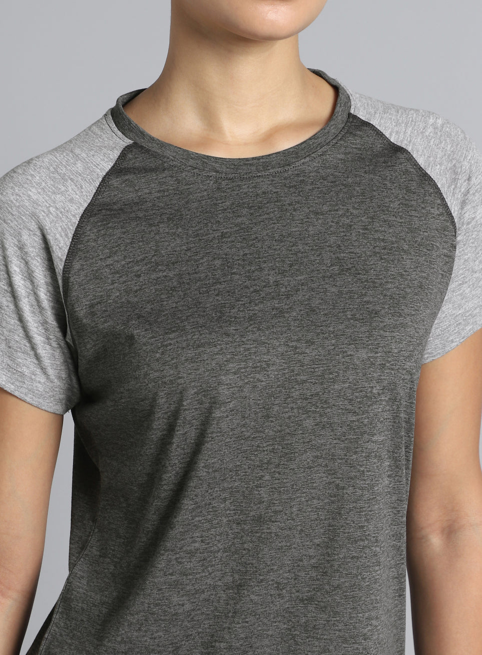 Women's Grey Active COMFORtech Colorblock T-shirt - Image 7