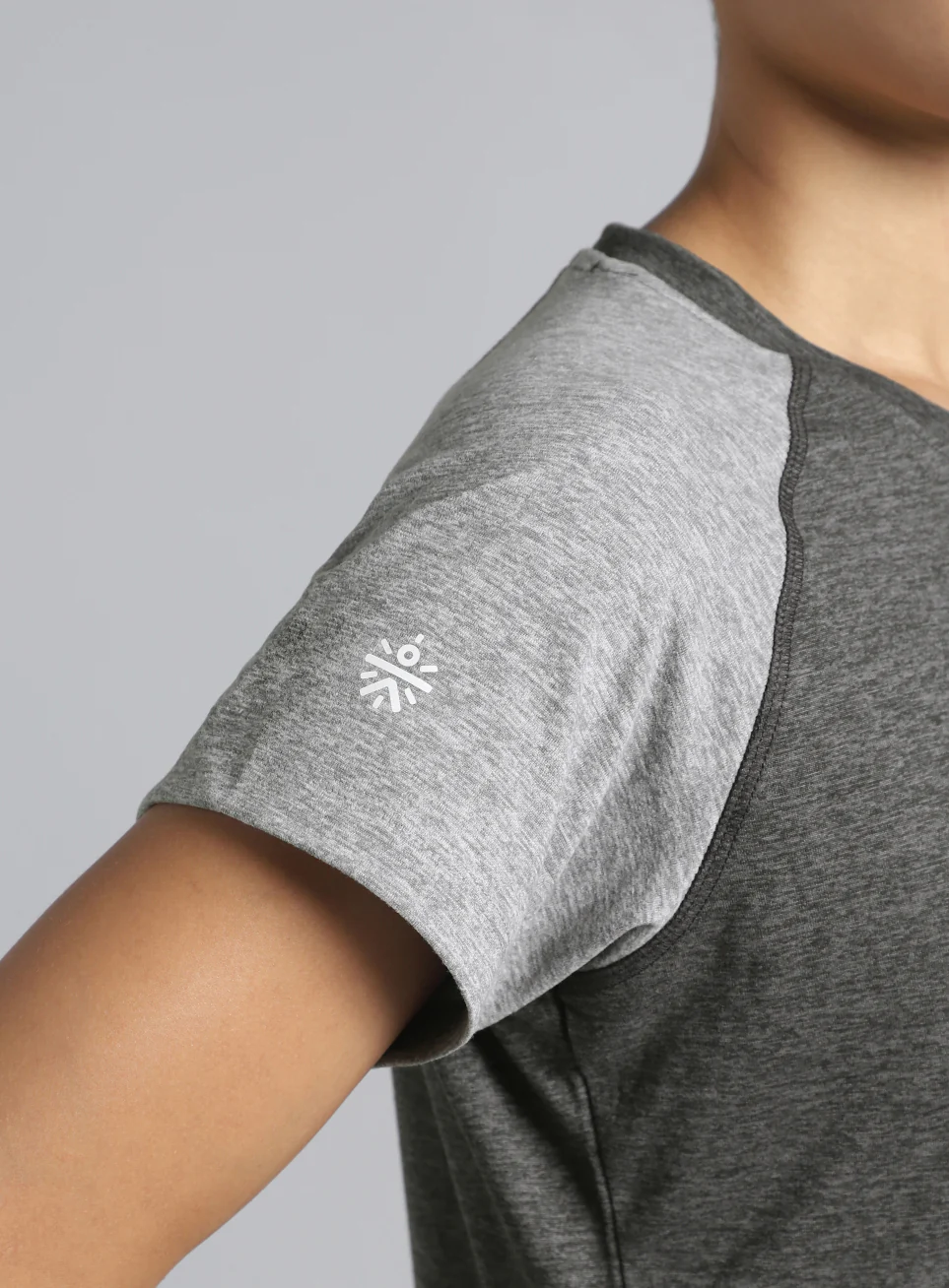 Women's Grey Active COMFORtech Colorblock T-shirt - Image 8