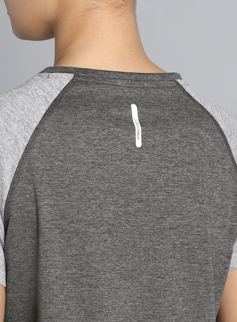 Women's Grey Active COMFORtech Colorblock T-shirt - Image 9