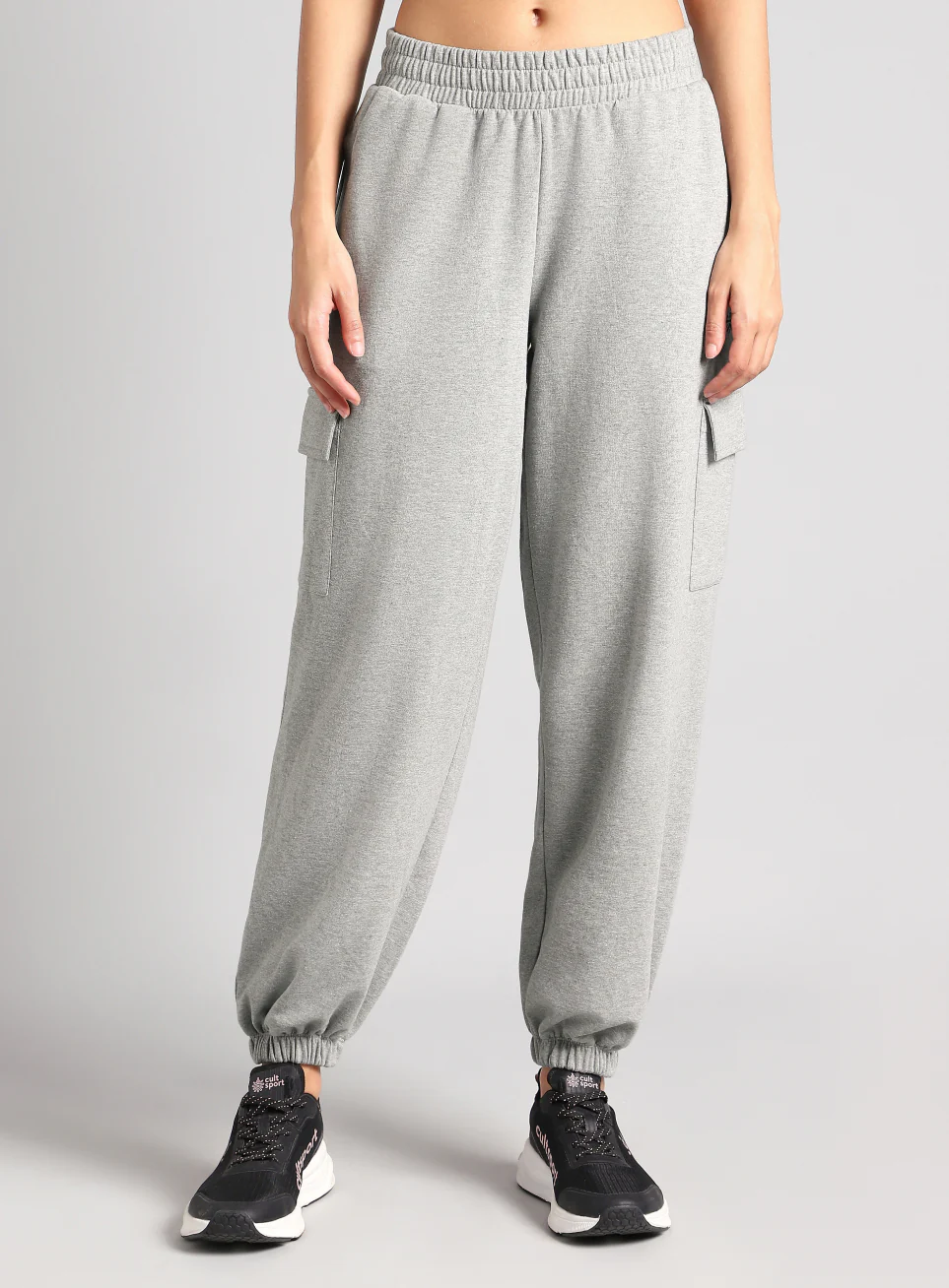 Women's Grey Beyond Play Cargo Joggers - Image 4