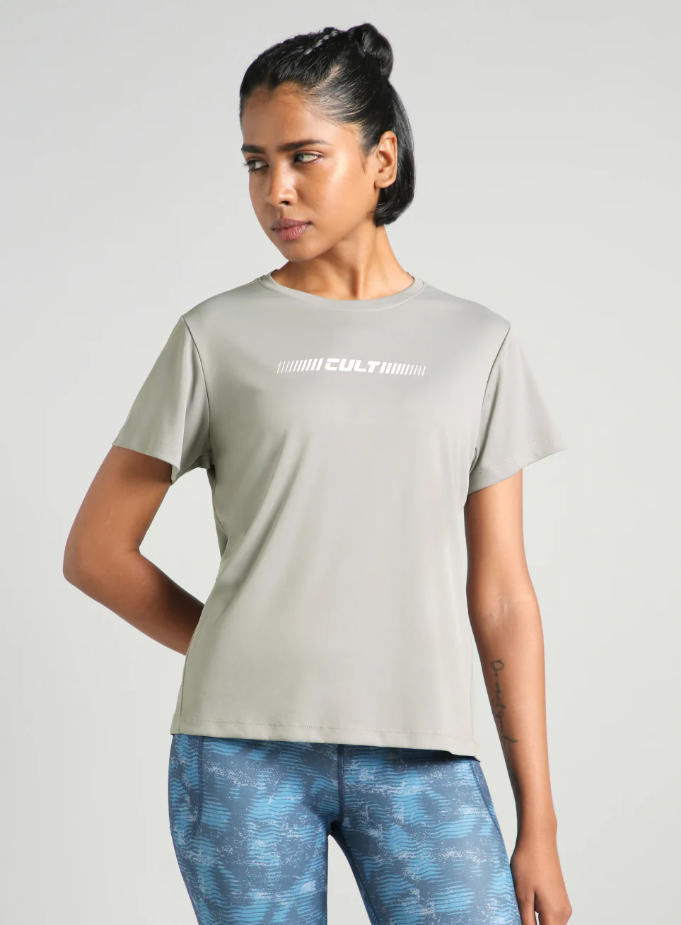 Women's Grey Everyday Performance T-shirt - Image 4