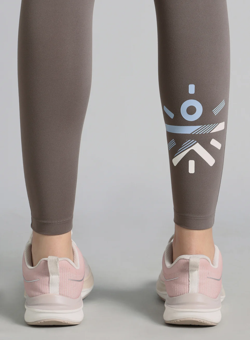 Women's Grey Graphic Print Active Tights - Image 8