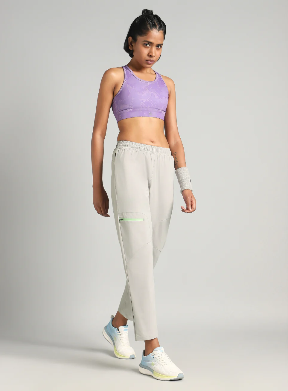 Women's Grey In Motion Run Trackpants - Image 2