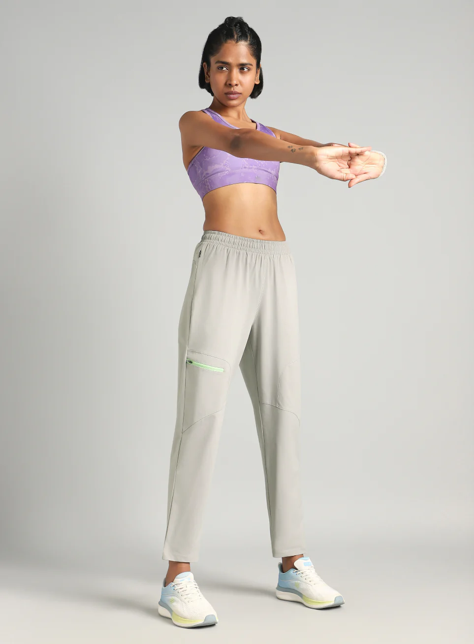 Women's Grey In Motion Run Trackpants - Image 3