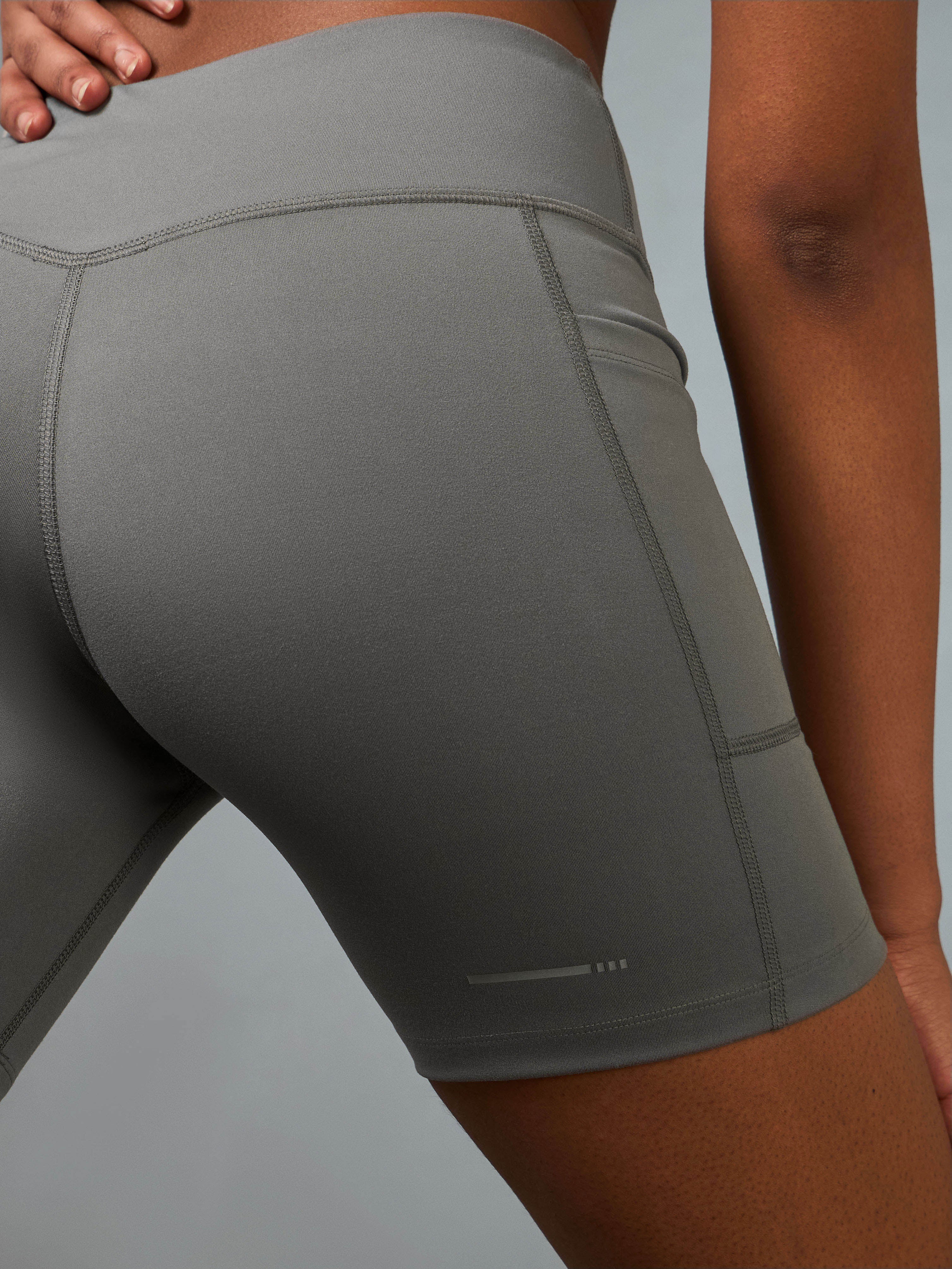 Women's Grey Multi Sports Cycling COMFLex Shorts - Image 11