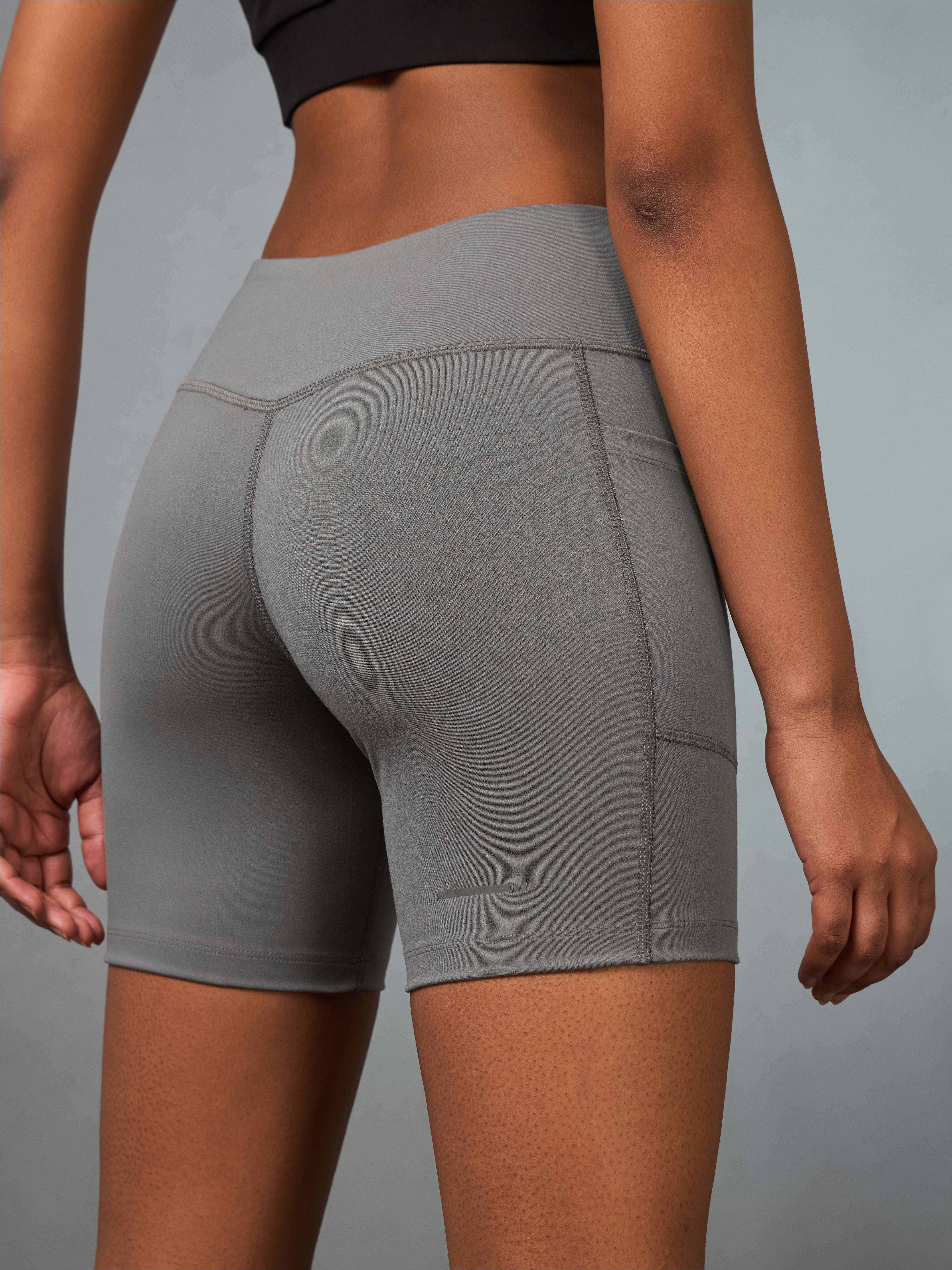 Women's Grey Multi Sports Cycling COMFLex Shorts - Image 7