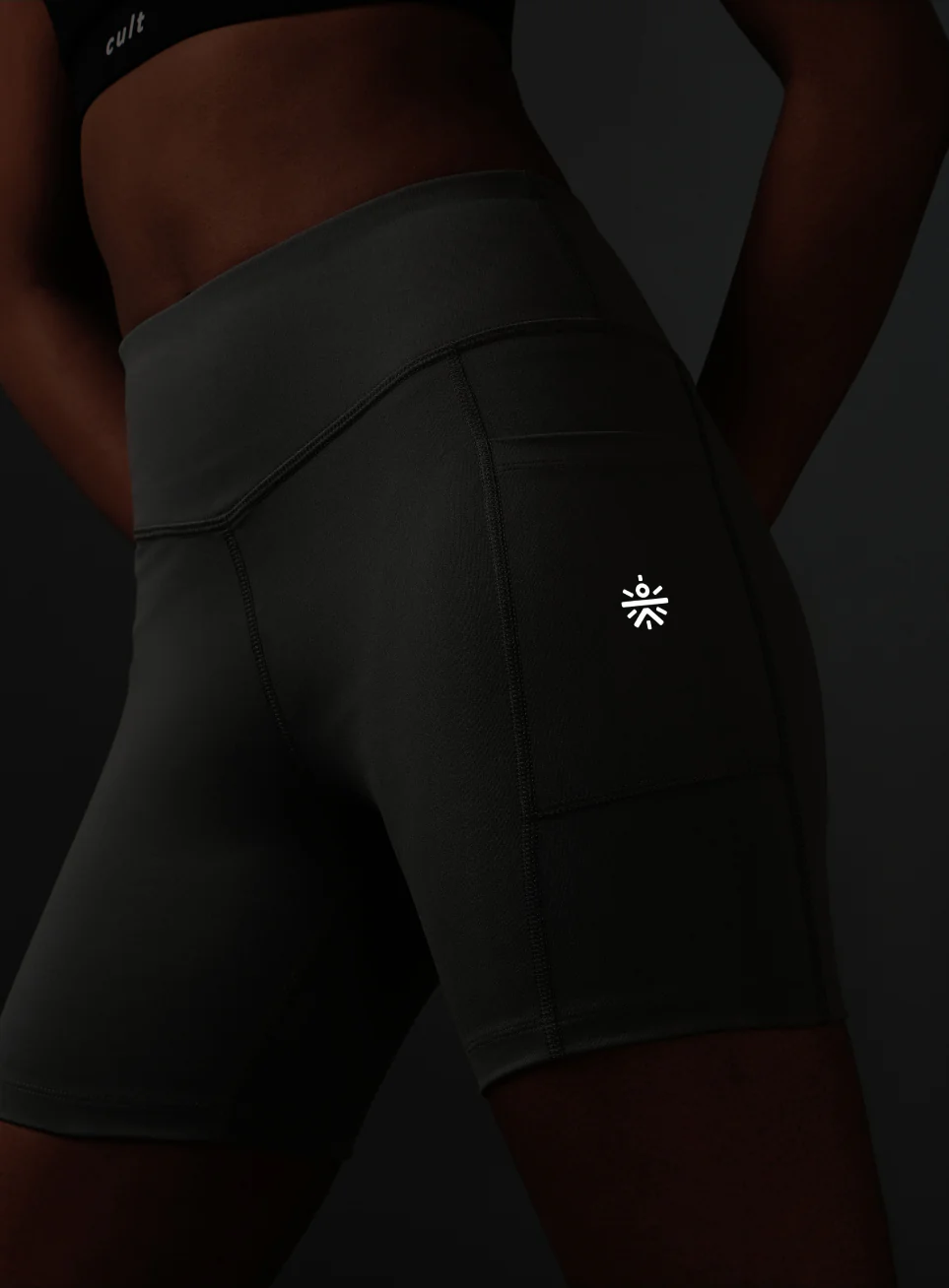 Women's Grey Multi Sports Cycling COMFLex Shorts - Image 8