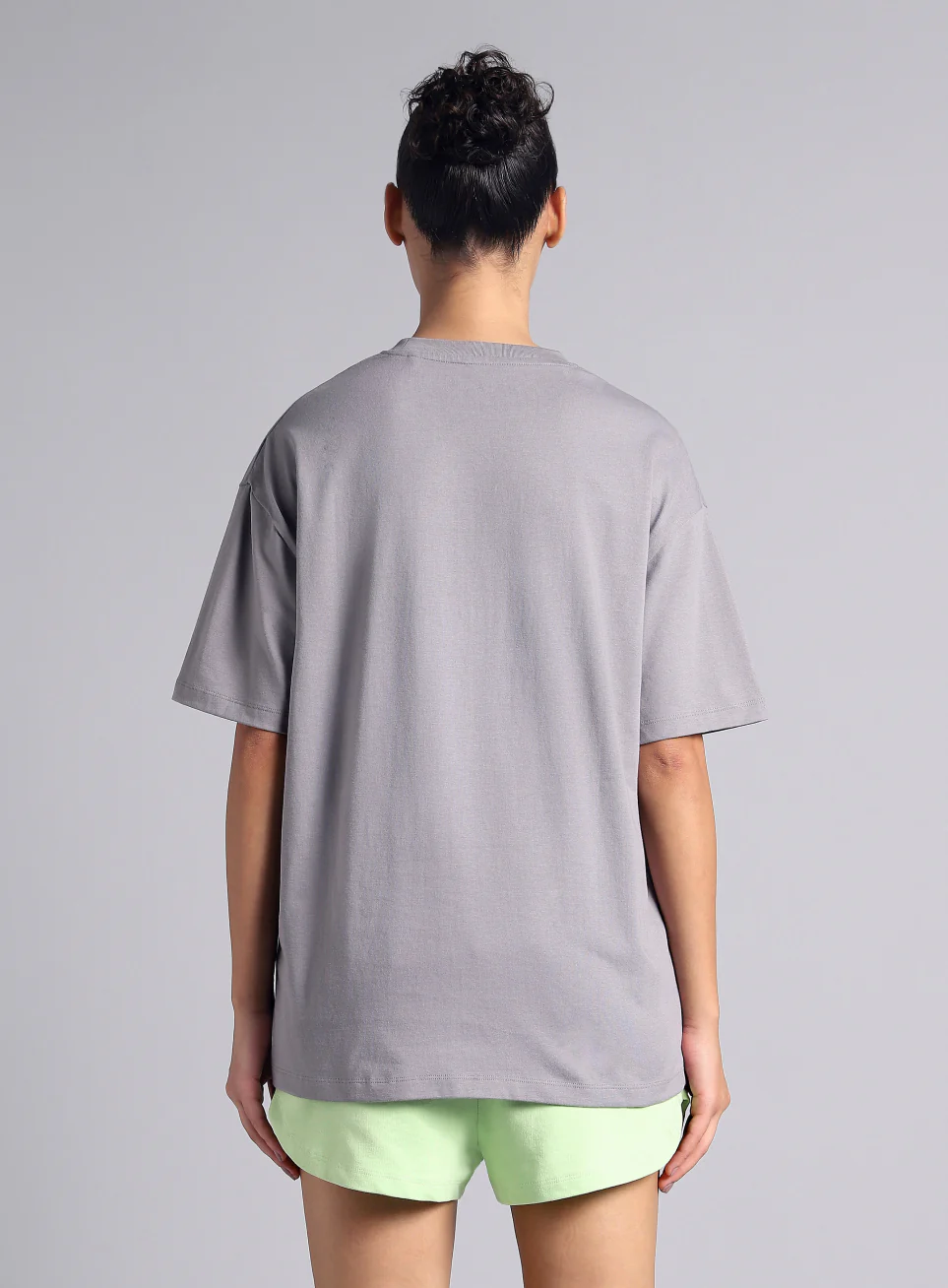 Women's Grey On The Move Graphic Oversized Fit T-shirt - Image 6