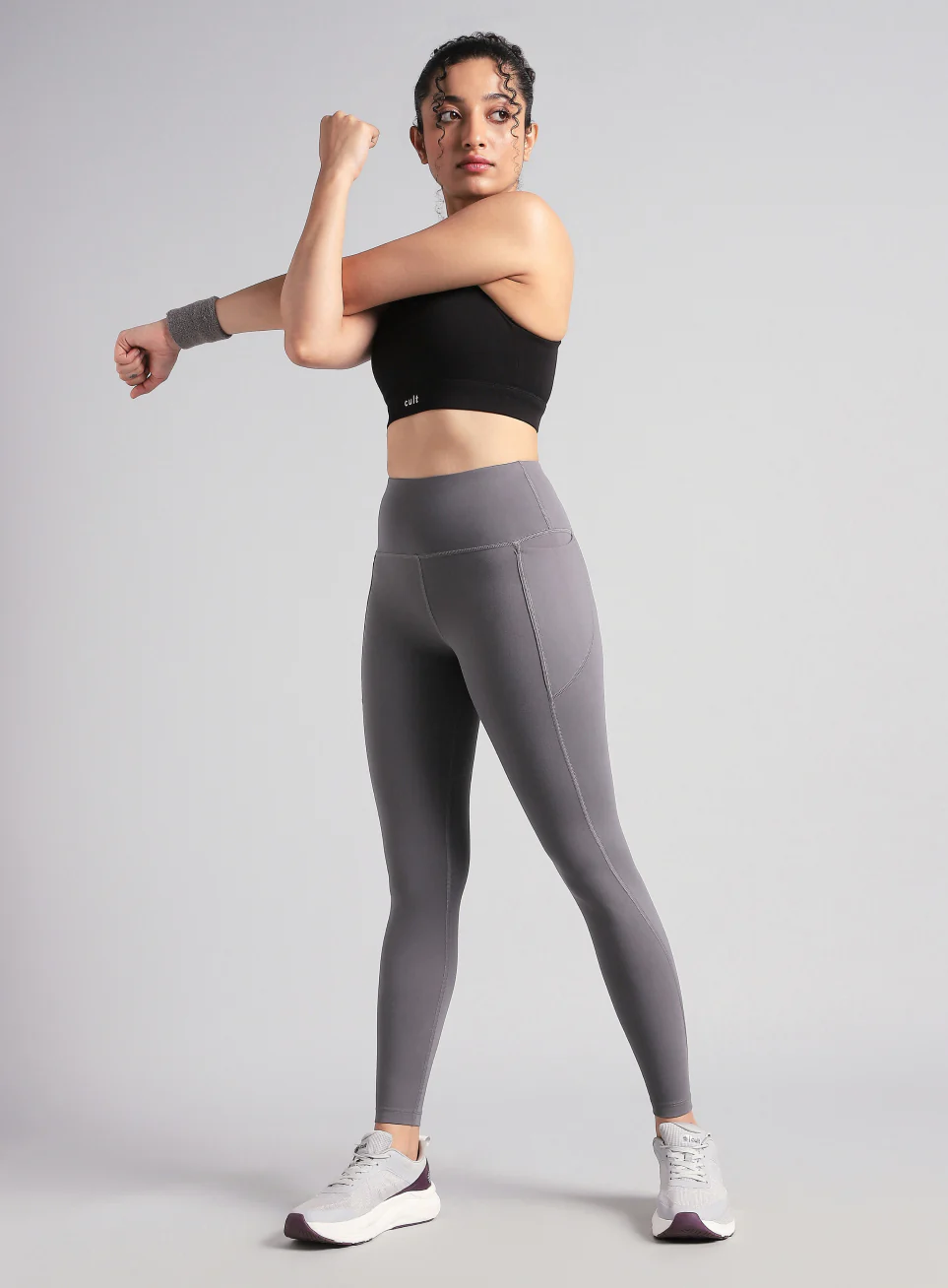 Women's Grey Pace Pro COMFlex Tights - Image 2