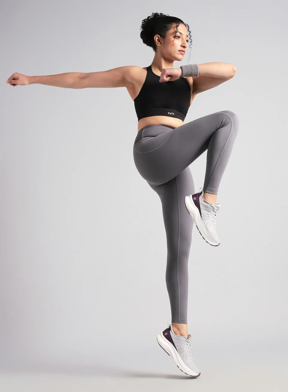 Women's Grey Pace Pro COMFlex Tights - Image 3