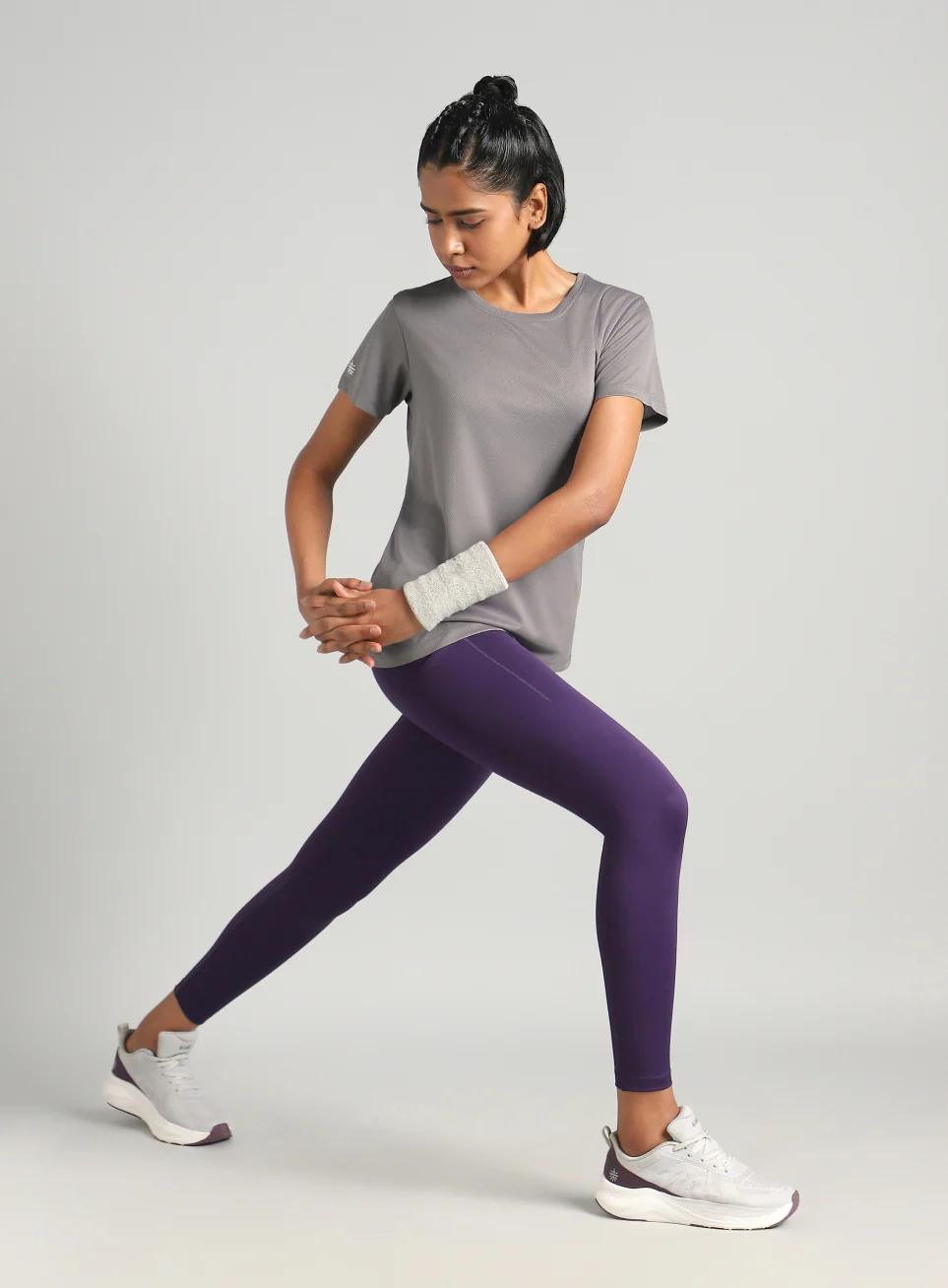 Women's Grey Performance T-Shirt - Image 2