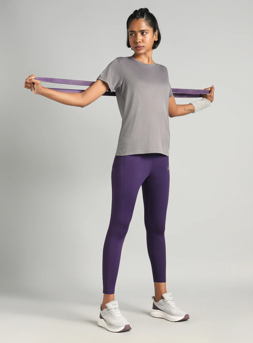 Women's Grey Performance T-Shirt - Image 3
