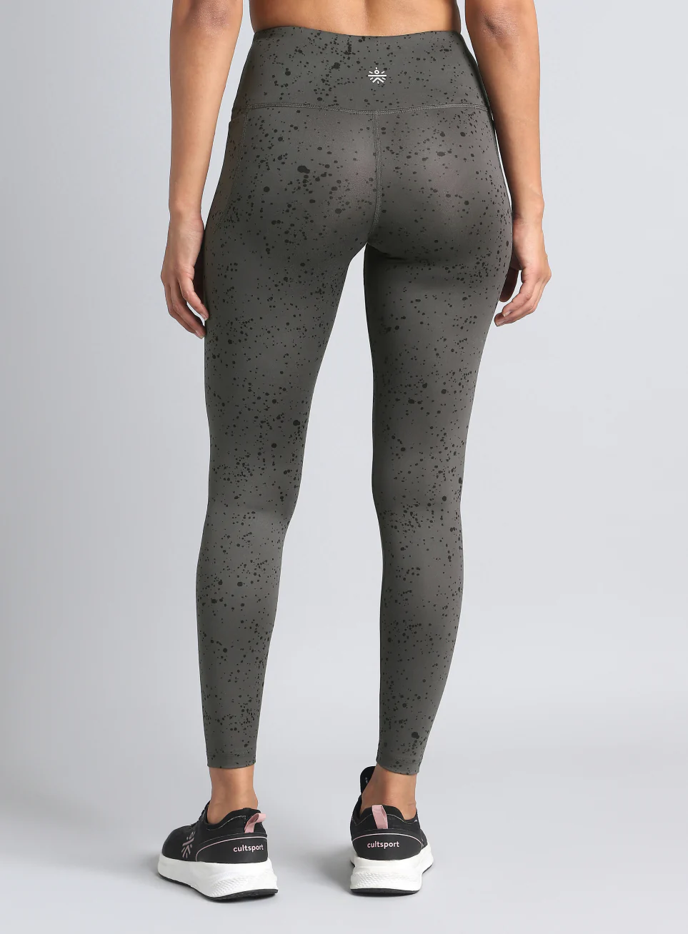 Women's Grey Printed Train All Day COMFlex Tights - Image 6