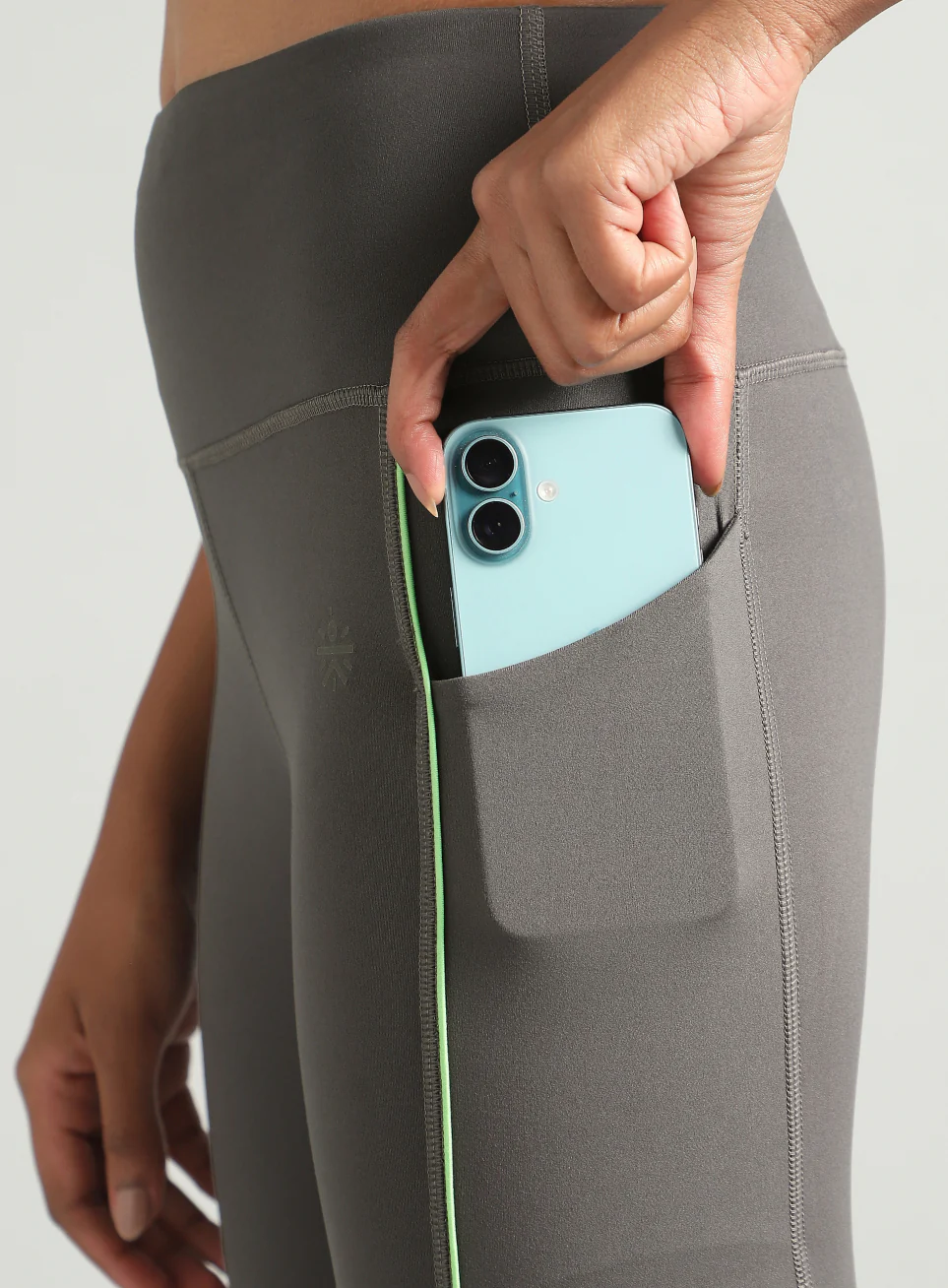 Women's Grey Run All Day COMFlex Tights - Image 7