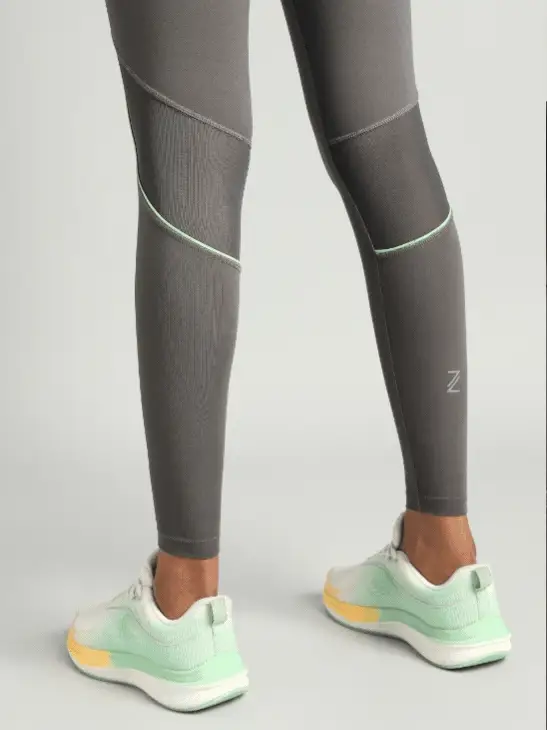 Women's Grey Run All Day COMFlex Tights - Image 8