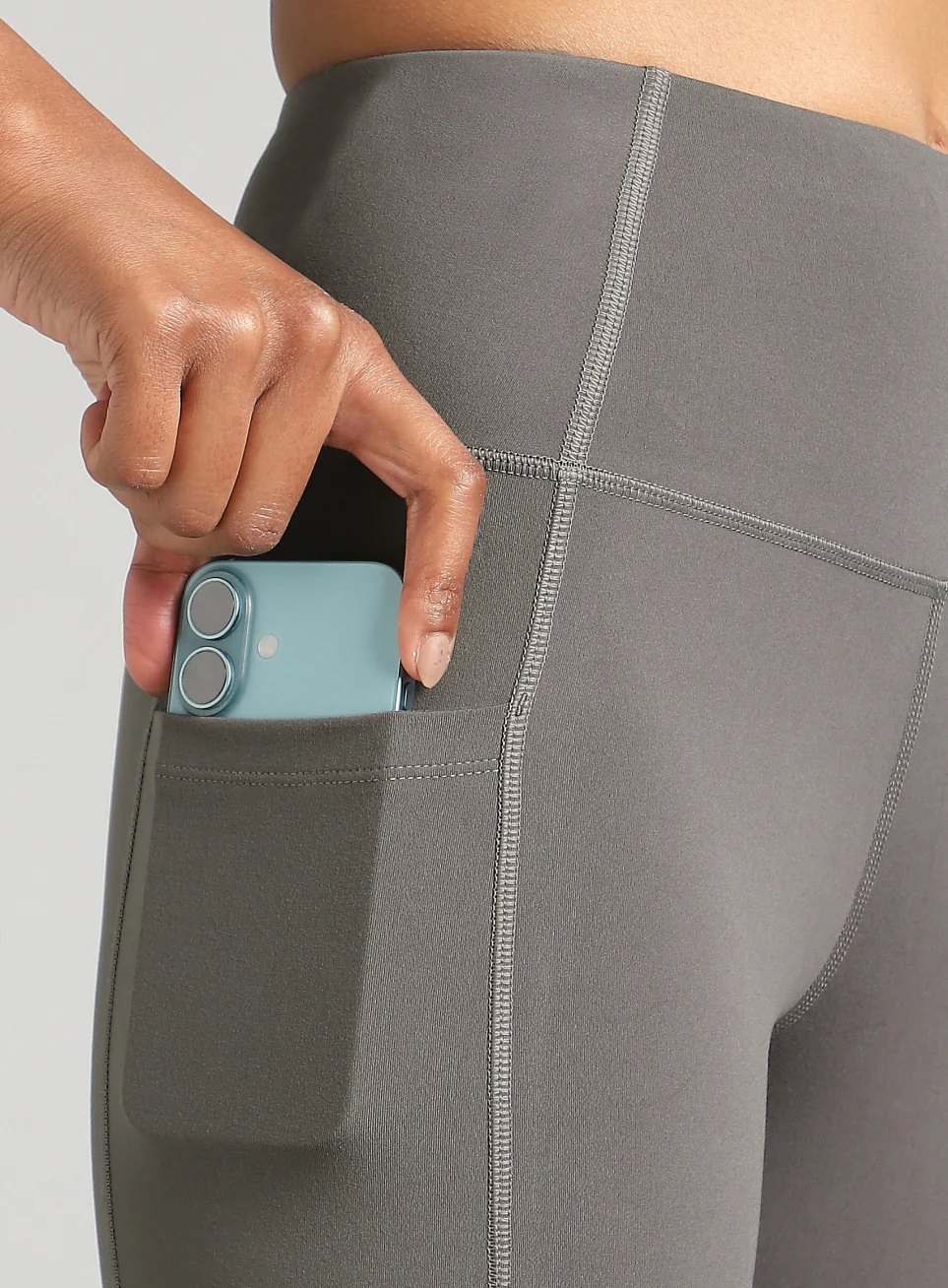 Women's Grey Run Beyond COMFlex Tights - Image 7