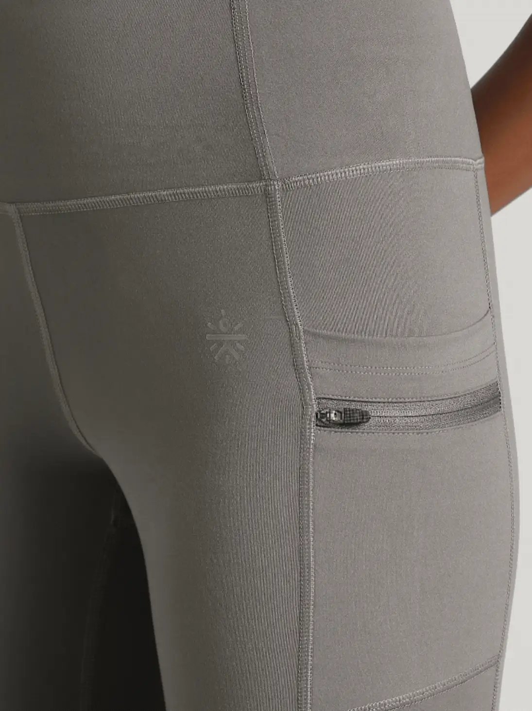 Women's Grey Run Beyond COMFlex Tights - Image 8