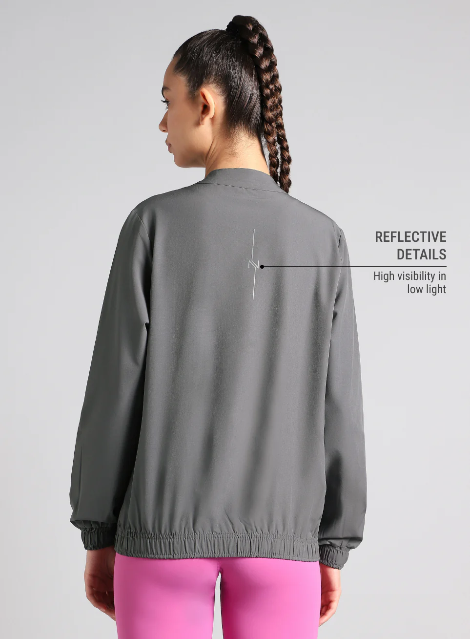 Women's Grey Runner's Pro Lightweight Jacket - Image 6