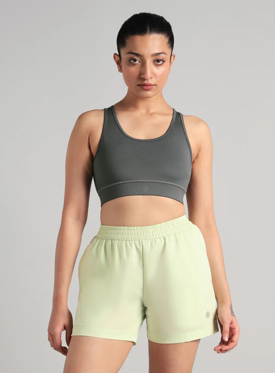 Women's Grey Running Pro High Support Bra - Image 4