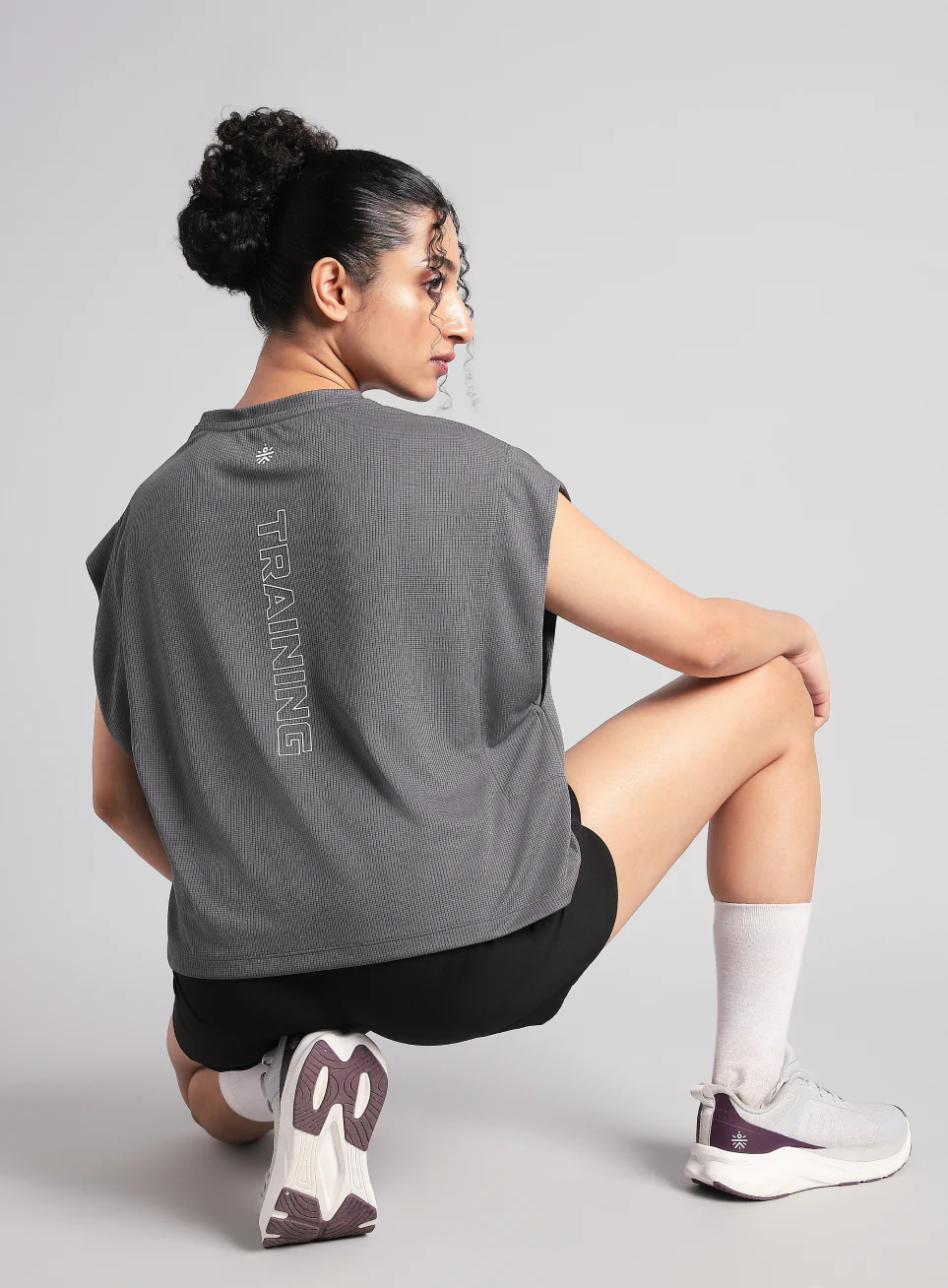 Women's Grey Sculpt Muscle T- shirt - Image 2