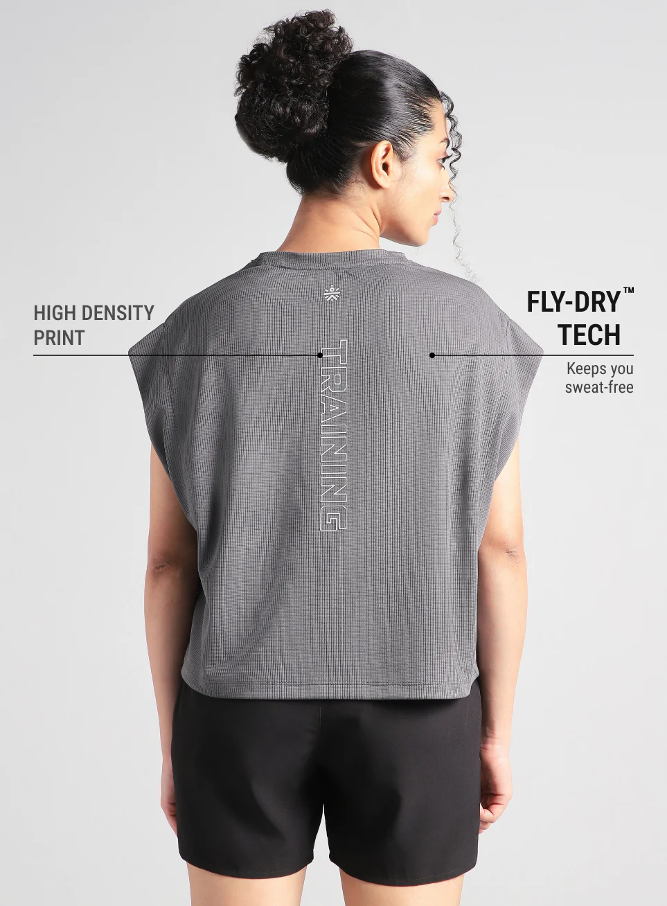 Women's Grey Sculpt Muscle T- shirt - Image 6