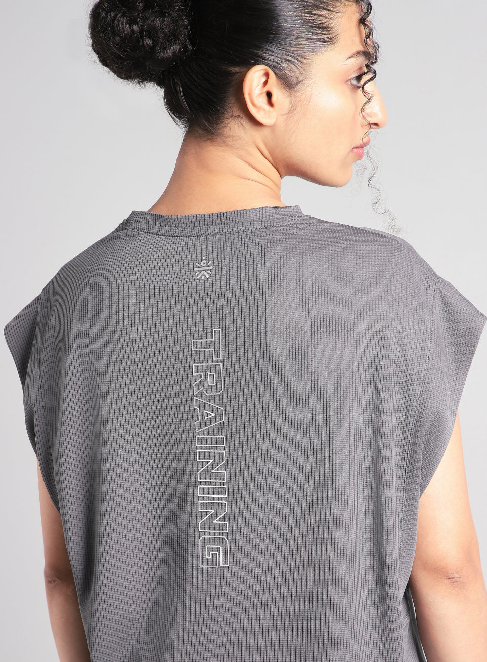 Women's Grey Sculpt Muscle T- shirt - Image 7